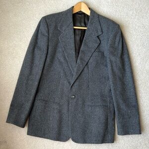 100% Cashmere Grey Blazer 4 - Vintage At-Ease of Newport Beach